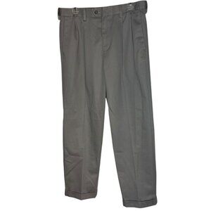 Croft & Barrow Men's 34X30 Business Slacks Pants Gray Trouser Cuffed‎ Office